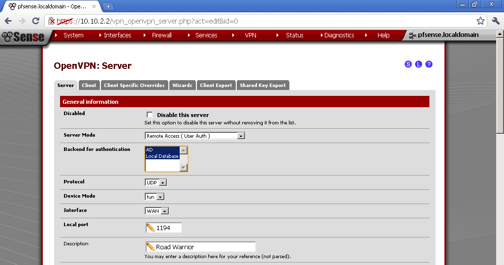 newshosting vpn setup in pfsense